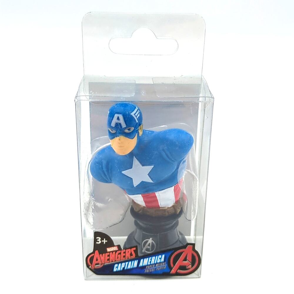 Captain America Avengers Mini Bust Figure Paper Weight Cake Topper Marvel 3"